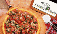 Último Dia! Quem provou, aprovou! Pizza Grande no recém inaugurado, charmoso e autêntico restaurante italiano Praça Itália de até R$ 26,90 por R$ 11,90.