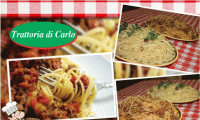 Trattoria di Carlo, um pedacinho aconchegante da Itália! Jantar para dois com Spaghetti a Carbonara ou Spaghetti a Bolognese, de R$31,80 por R$15,90.