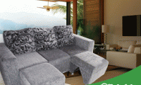 Por este preço dá pra renovar sua sala! Sofá de 03 lugares + 02 Puffs Móveis no Silveira Design Interiores, de R$ 600,00 por R$ 299,90.