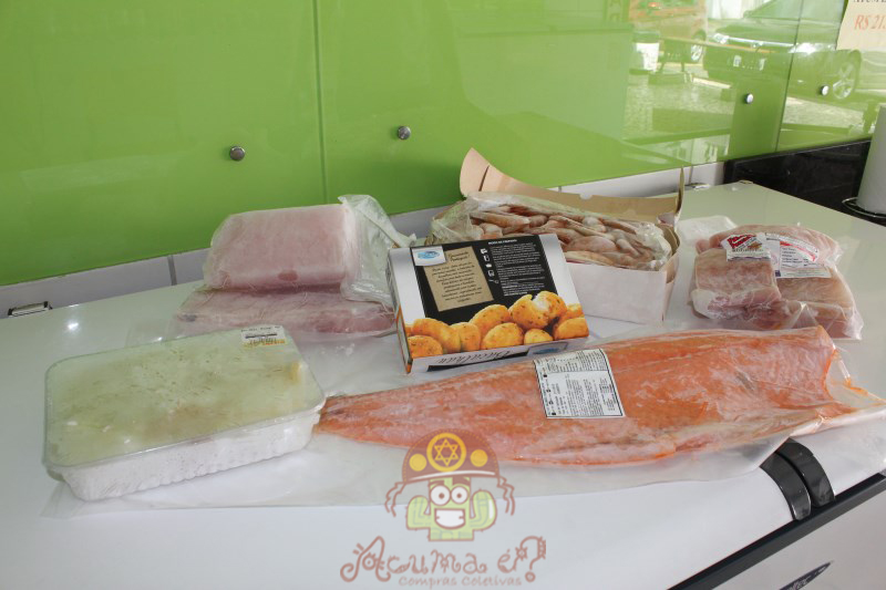 Bolinhas de peixe, camarão, queijo ou carne de sol (pacote com 24 unidades congeladas)