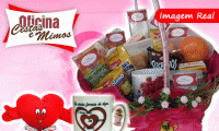 Surpreenda no dia dos namorados! Cesta de Café da Manhã + Brinde (Pelúcia ou Caneca de Porcelana personalizada com frase para o dia dos namorados), de R$100 por R$49,90. Entrega em toda Fortaleza!