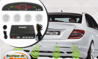 Sensor de estacionamento, 4 pontos, com display gráfico digital colorido e função desliga o som automaticamente, a partir de R$79,90. Diversas cores: preto, prata, vermelho, branco, cinza scandium, preto fosco e cromado (p/ pickups c/ parachoque de aço).