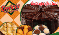 Kit Festa com a qualidade Delícia Doces e Salgados! 01 Torta Doce p/ 40 pessoas + 01 Torta de Frango (2Kg) + 400 Salgados + 01 Refrigerante 2L + Taxa de entrega grátis para toda Fortaleza, de R$ 240 por incríveis por R$120.