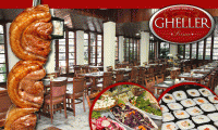 Gheller Churrascaria, a pedidos está de volta! Rodízio de Carnes + Buffet Liberado com Sushis, Massas, Pratos Quentes e Saladas, por apenas R$ 19,90. Válido para almoço ou jantar de domingo a domingo!