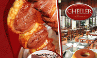 Gheller Churrascaria, agora com sobremesa! Rodízio de Carnes + Buffet Liberado com Sushis, Massas, Pratos Quentes e Saladas + Sobremesa, por apenas R$ 24,90. Válido para almoço ou jantar de domingo a domingo!