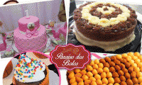 Leve um bolo ou torta de qualidade para seu evento! Bolo Artístico Decorado na Pasta Americana de 02 Andares OU Torta Naked (opções com, docinhos, salgados, cupcakes e hot dogs), a partir de R$ 99,99.