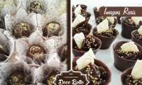 O que faltava na sua festa está na Doce Belle! 100 chocolates crocantes e trufados ou 40 copinhos de chocolate decorados, a partir de R$ 29,90.