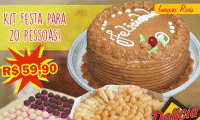 Kit festa para 20 pessoas com preço incrível na Delícia Doces e Salgados! Torta doce para 20 pessoas + 200 Salgados + 50 docinhos, de R$ 120 por R$ 59,90. Entrega em toda Fortaleza!