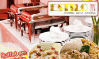 Pra quê ter trabalho na sua festa ou confraternização? Buffet móvel para 50 pessoas: Entradas (salgados), Bebidas, Almoço ou Jantar, Garçom, Copeiro, Chefe de Salão, Rechauds, Pratos, Talheres e Taças, com a qualidade Estilo In, por R$899,99.