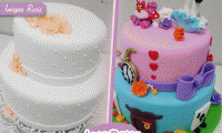 Um bolo que é uma verdadeira obra de arte! Bolo Artístico de 02 andares decorado na pasta americana para 30 pessoas + 10 Cupcakes Decorados, com a qualidade da renomada Arte Bolos, de R$ 300 por R$ 149,90.