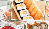 Laulin Sushibar [Cidade dos Funcionários]! Combo 24 peças de Sushi: 4 maki salmão, 4 uramaki skin, 4 hot salmão e camarão, 4 harumaki nikey, 4 gunka ebi furay maki, 2 niguiris salmão e 2 niguiris kani, de R$46 por R$26,90.