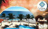 Virada de ano de frente pro mar no La Suite Praia Hotel! Pacote Reveillon: Ceia Réveillon + 01 Espumante + Música ao vivo com Felipe Dantas + DJ Roby, a partir de R$ 150.