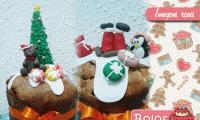 Leve um Panetone mais sofisticado pro seu Natal! Panetone trufado decorado na pasta americana (500g), de R$ 59,99 por apenas R$ 21,99.