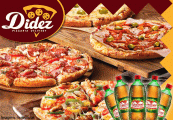 Uma ótima sugestão para seu evento ou reunir os amigos! Kit com 5 Pizzas Grandes para até 20 pessoas (8 pedaços cada), qualquer sabor do cardápio + 3 Refrigerantes Guaraná 1L, por R$ 79,00