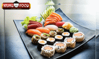Para quem ama a Culinária Oriental! Até 50 peças de combinados com sushi, a partir de R$13,90. Válido para consumo no local ou delivery!