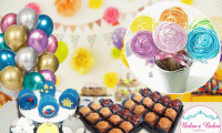 Sua festa com um toque especial! 10 Cupcakes na pasta americana OU 50 Mini Brownies  Ou 10 Pirulitos de Suspiros por R$24,90!
