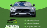 Mega Pacote de Estética Automotiva! Lavagem Externa + Lavagem Interna (bancos de tecido ou couro, teto, forro de portas, cintos e colunas) + Polimento dos Faróis GRÁTIS de R$200 por R$99,90.